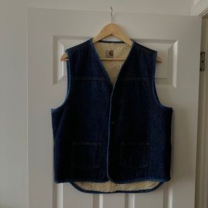 Carharrt Denim Sherpa Vest
